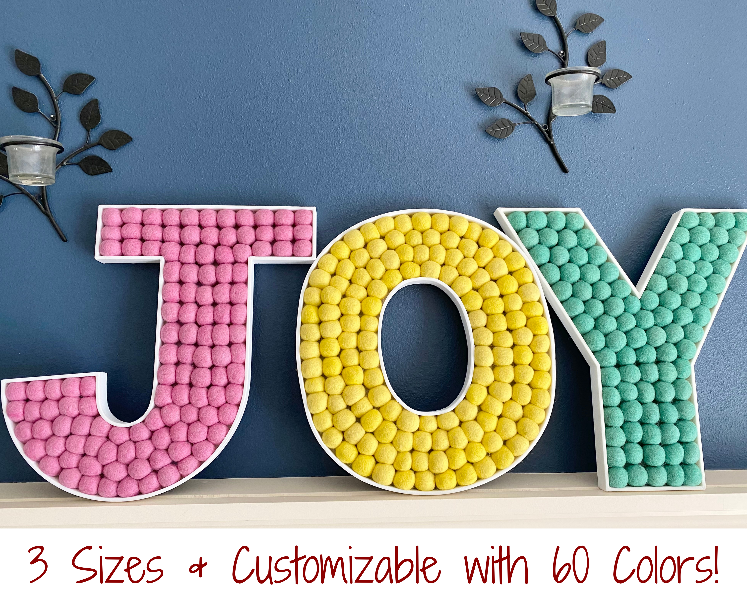 Easter JOY Felt Ball Letters – Wool Jamboree