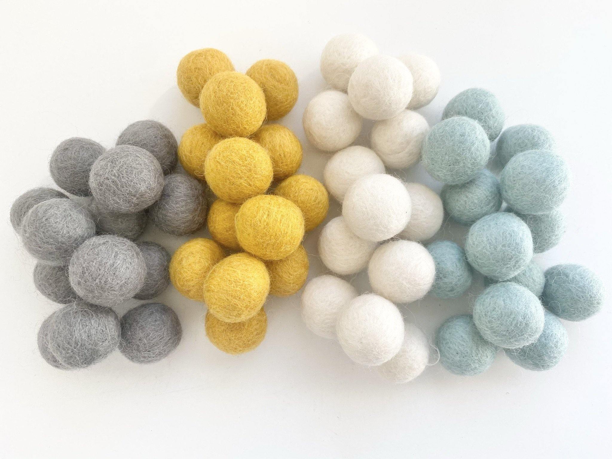 Gender Neutral - 2.5 cm Felt Pom Pom Balls – Wool Jamboree