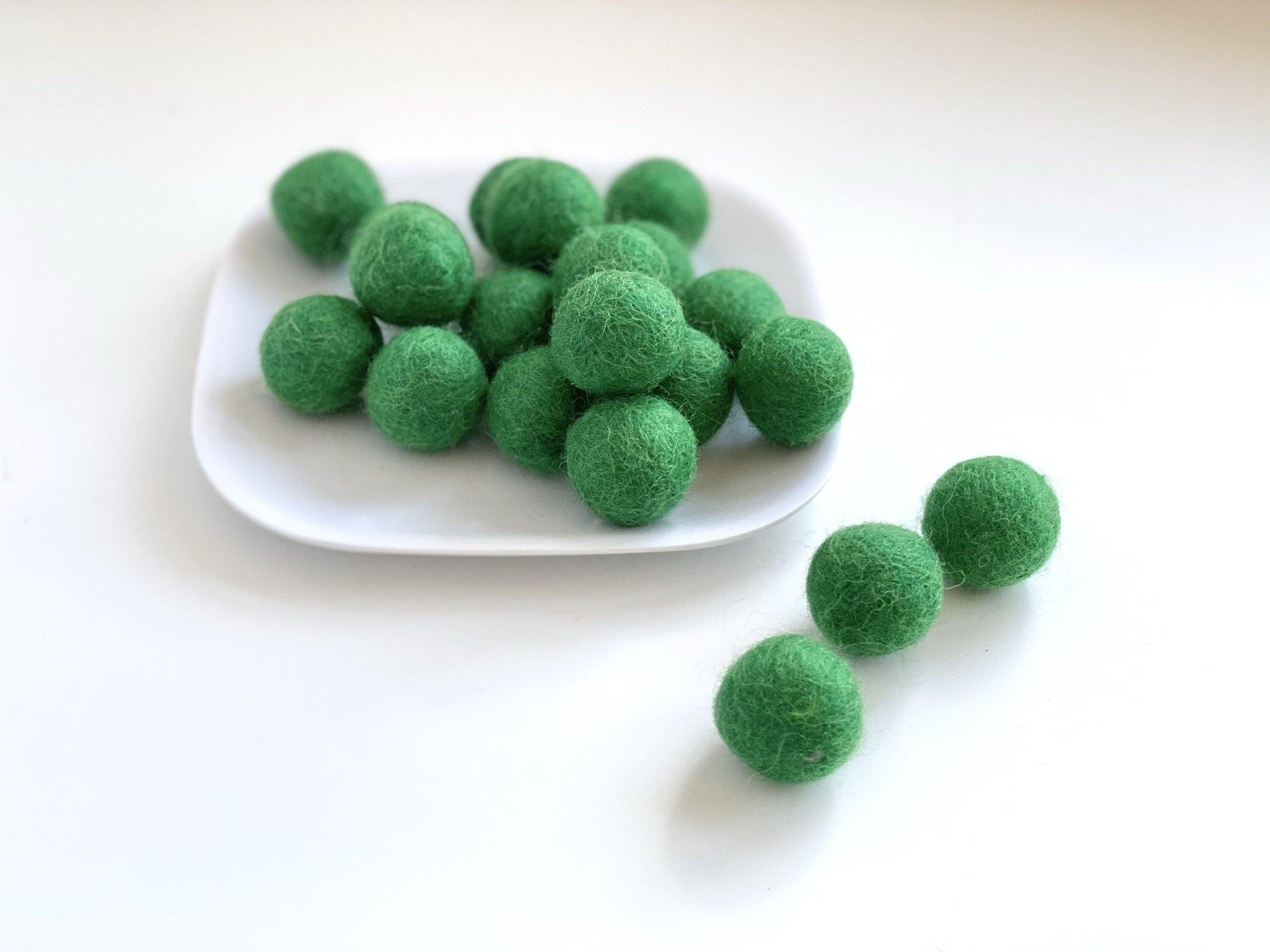 Lime Green - 2.5 cm Felt Pom Pom Balls – Wool Jamboree