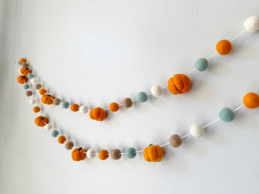 Light Orange Pumpkin Garland