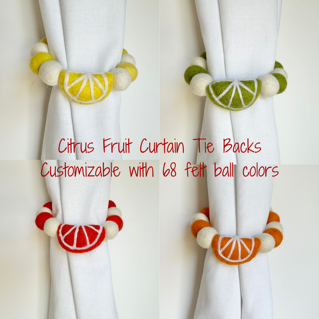 Citrus Curtain Tie Backs