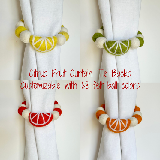 Citrus Curtain Tie Backs