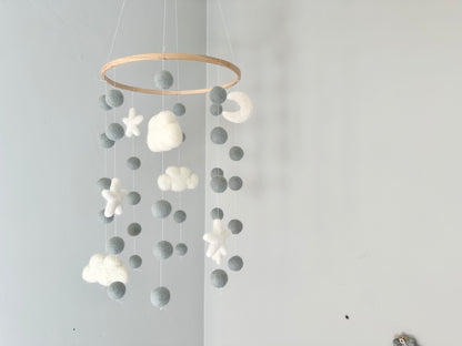 Cloudy White Sky Ceiling Mobile