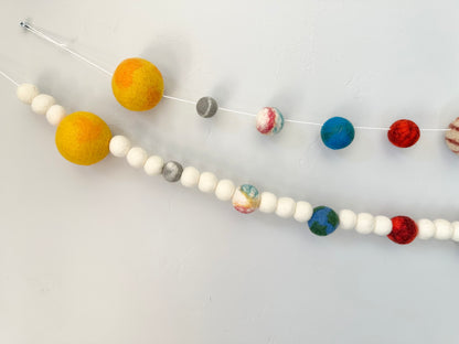 Felted Solar System Garland