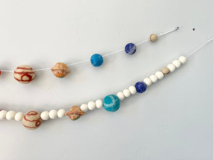 Felted Solar System Garland