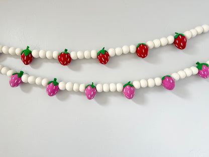 Bright & White Strawberry Garland