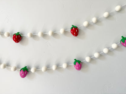 Bright & White Strawberry Garland