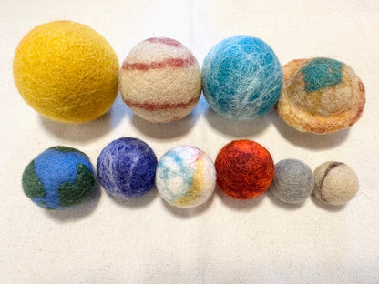 Felted Solar System Garland