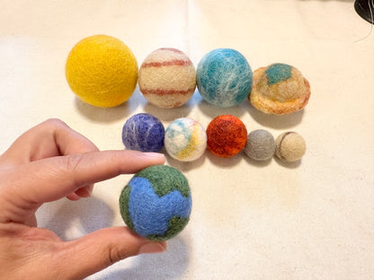 Felted Solar System Garland