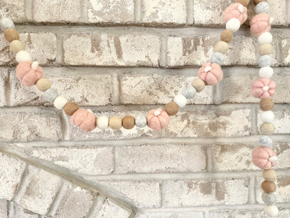 Pink or Blue Pumpkin Garland