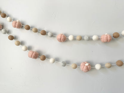 Pink or Blue Pumpkin Garland