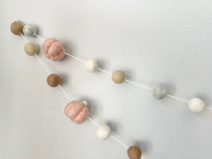 Pink or Blue Pumpkin Garland