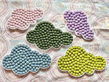 Custom Colored Solid Felt Ball Clouds