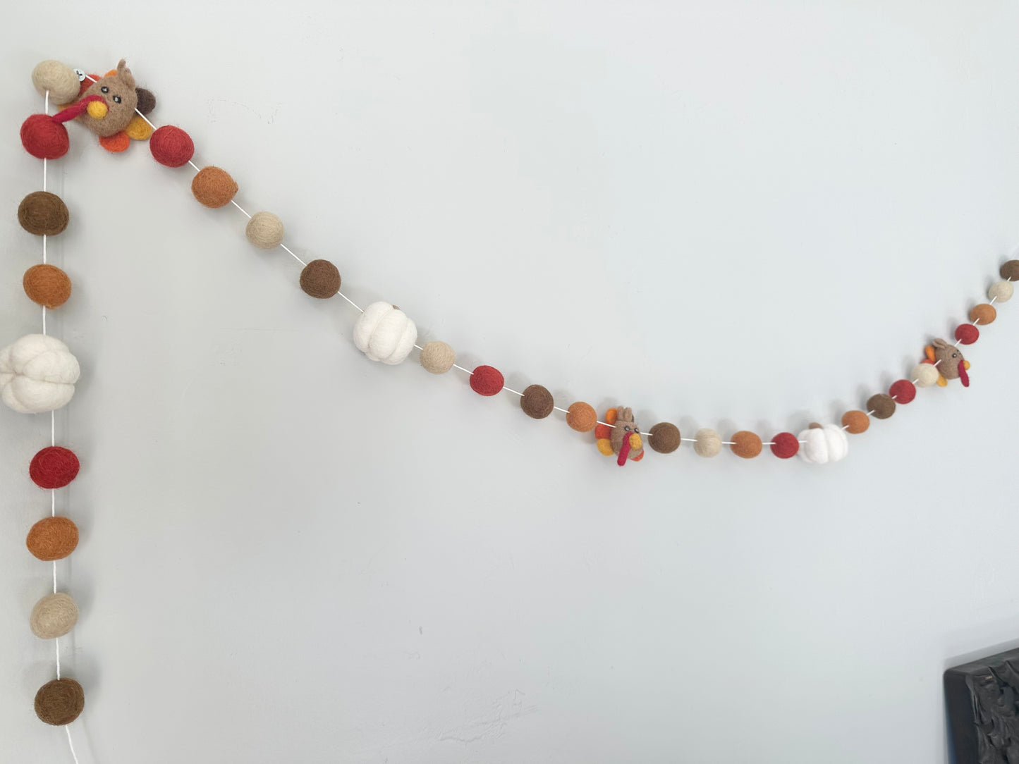 Turkey & White Pumpkin Garland