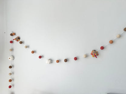 Turkey & White Pumpkin Garland