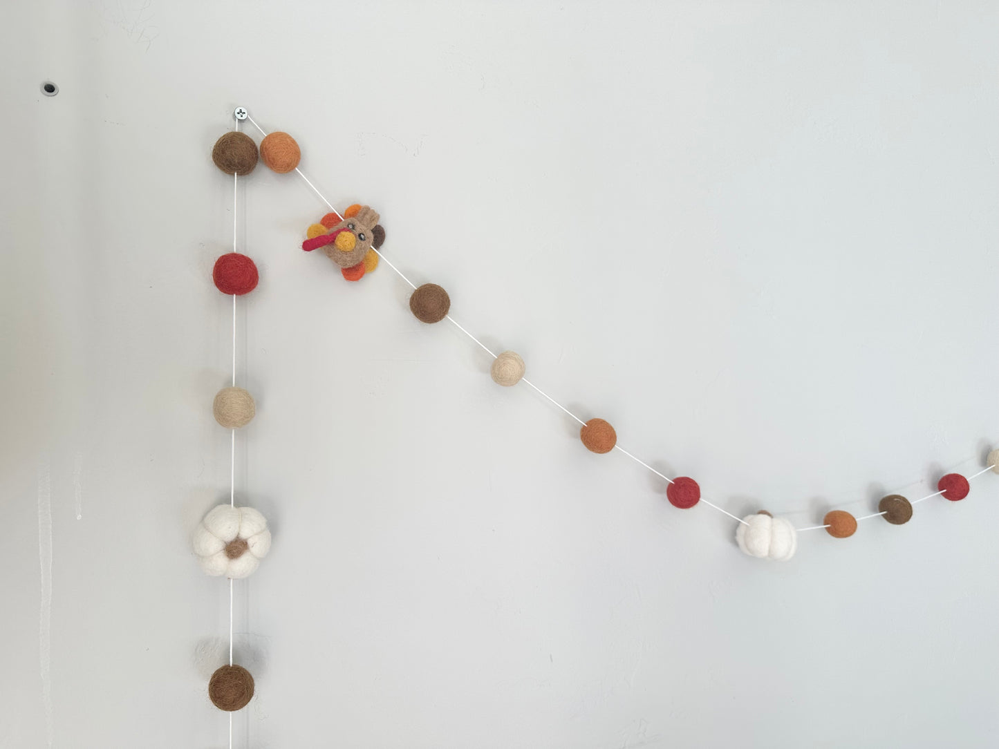 Turkey & White Pumpkin Garland