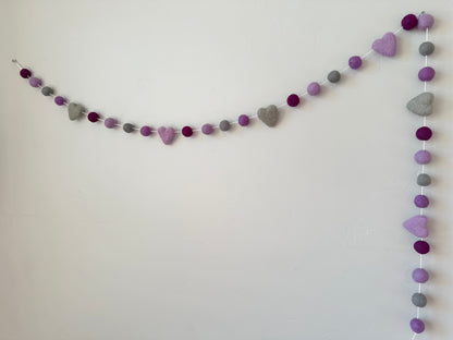 Purples Heart Garland