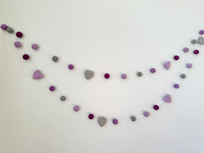 Purples Heart Garland