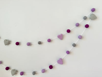 Purples Heart Garland