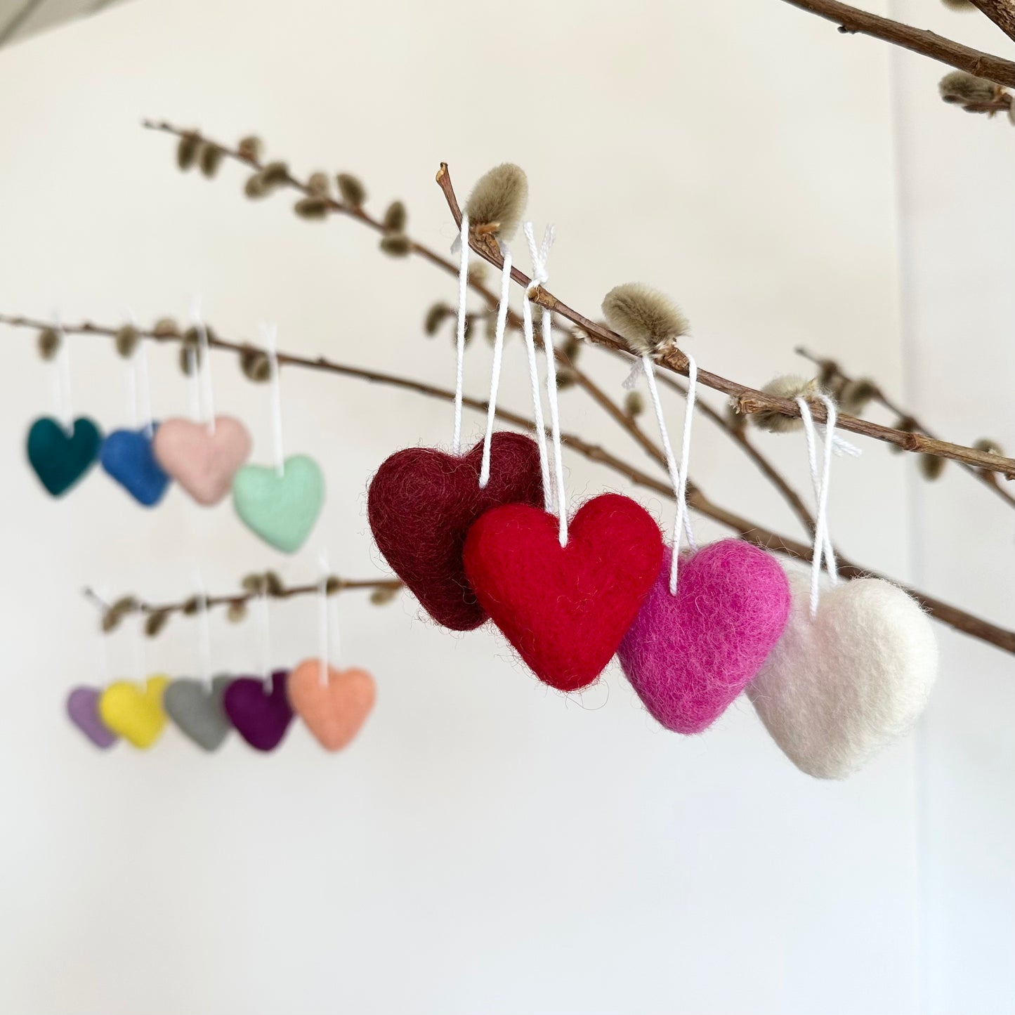 Felt Heart Ornaments