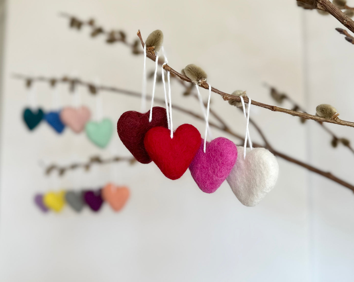 Felt Heart Ornaments