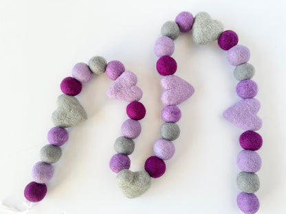 Purples Heart Garland