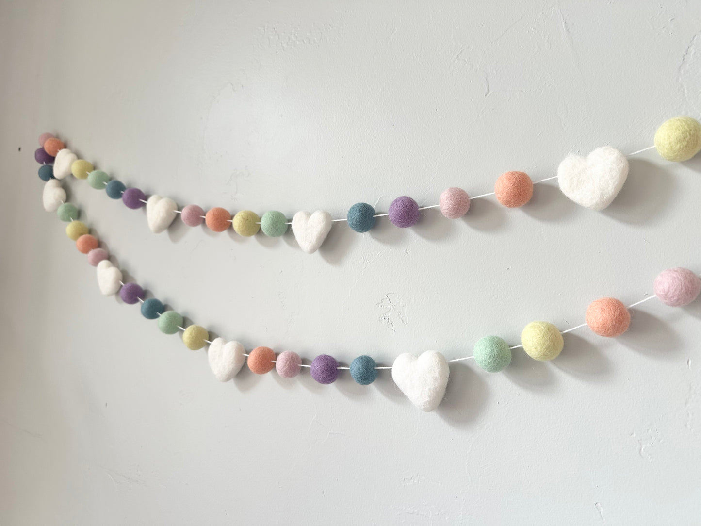 Rainbow Heart Garland