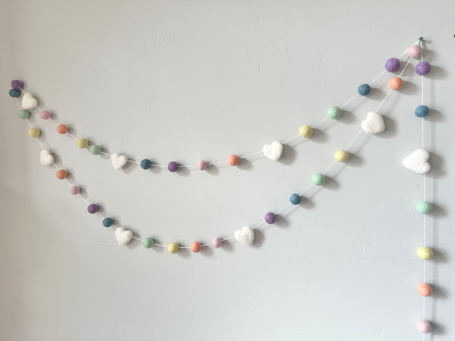 Rainbow Heart Garland