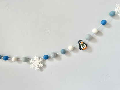 Snowflake & Penguin Garland