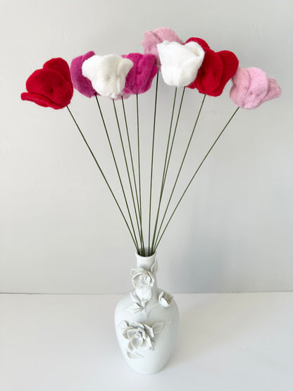 Felted Rose Bouquet