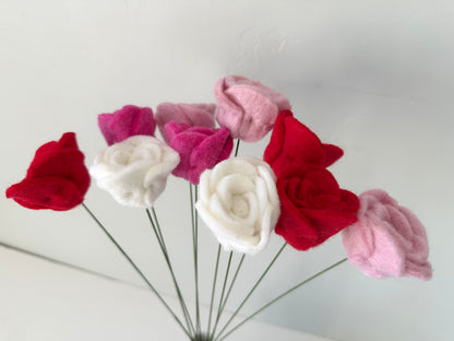 Felted Rose Bouquet