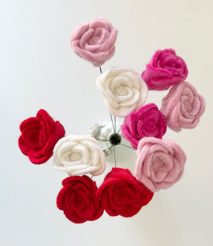 Felted Rose Bouquet