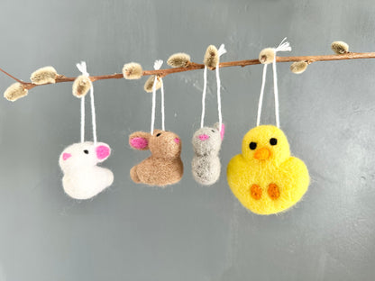 Easter Bunny & Chick Ornaments