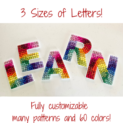 LEARN Felt Ball Letters