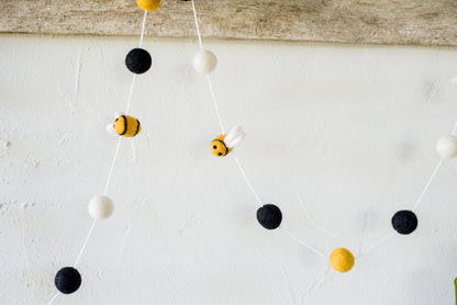 Felt Bumble Bee Garland