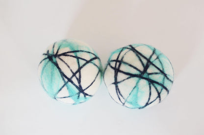 Wool Waldorf Toy Ball - Redheadnblue