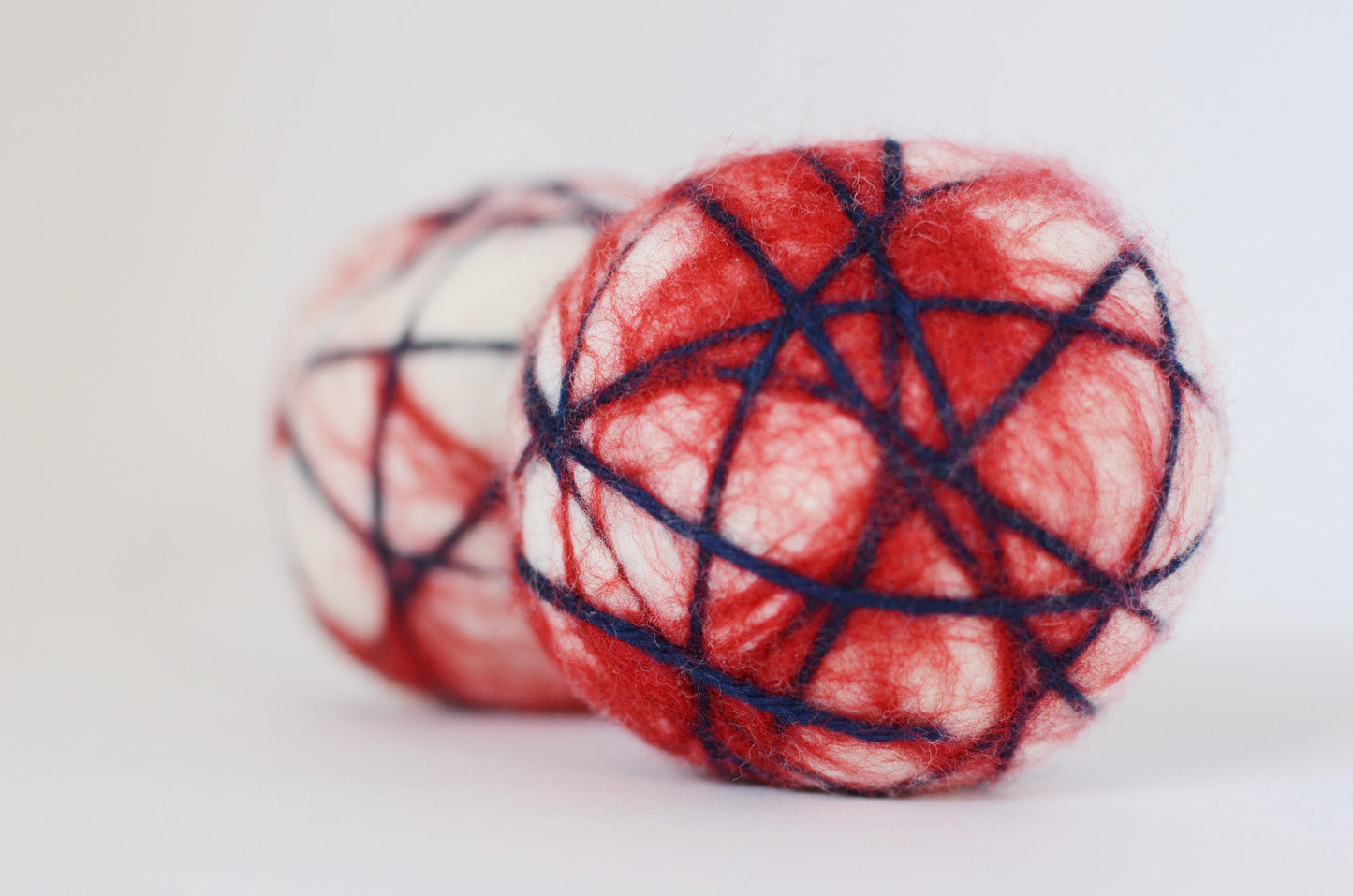 Wool Waldorf Toy Ball - Redheadnblue