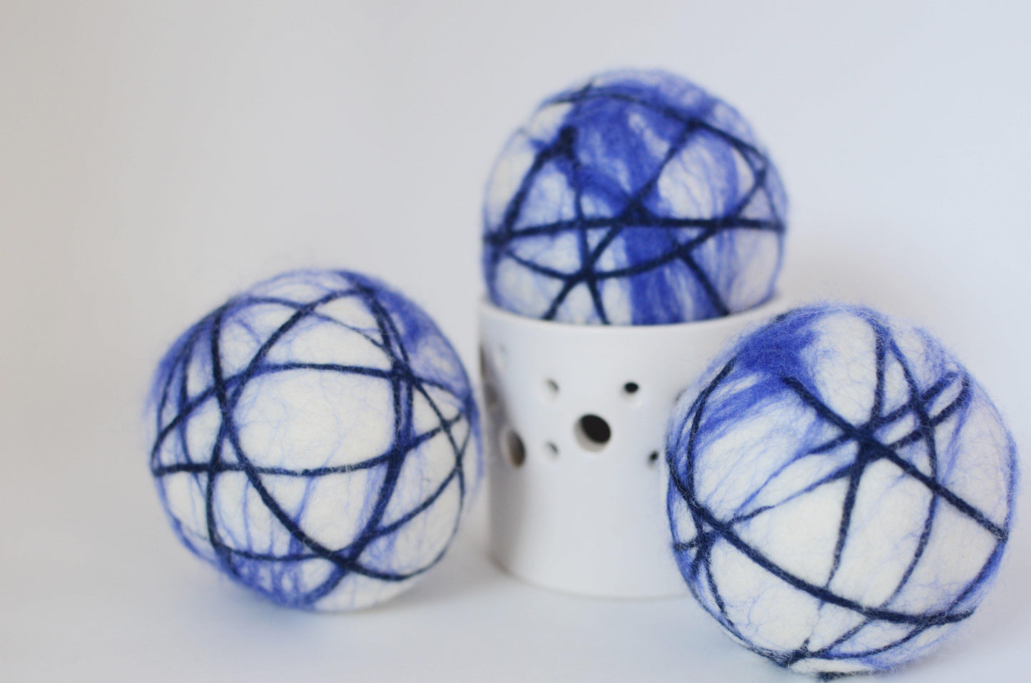 Wool Waldorf Toy Ball - Redheadnblue