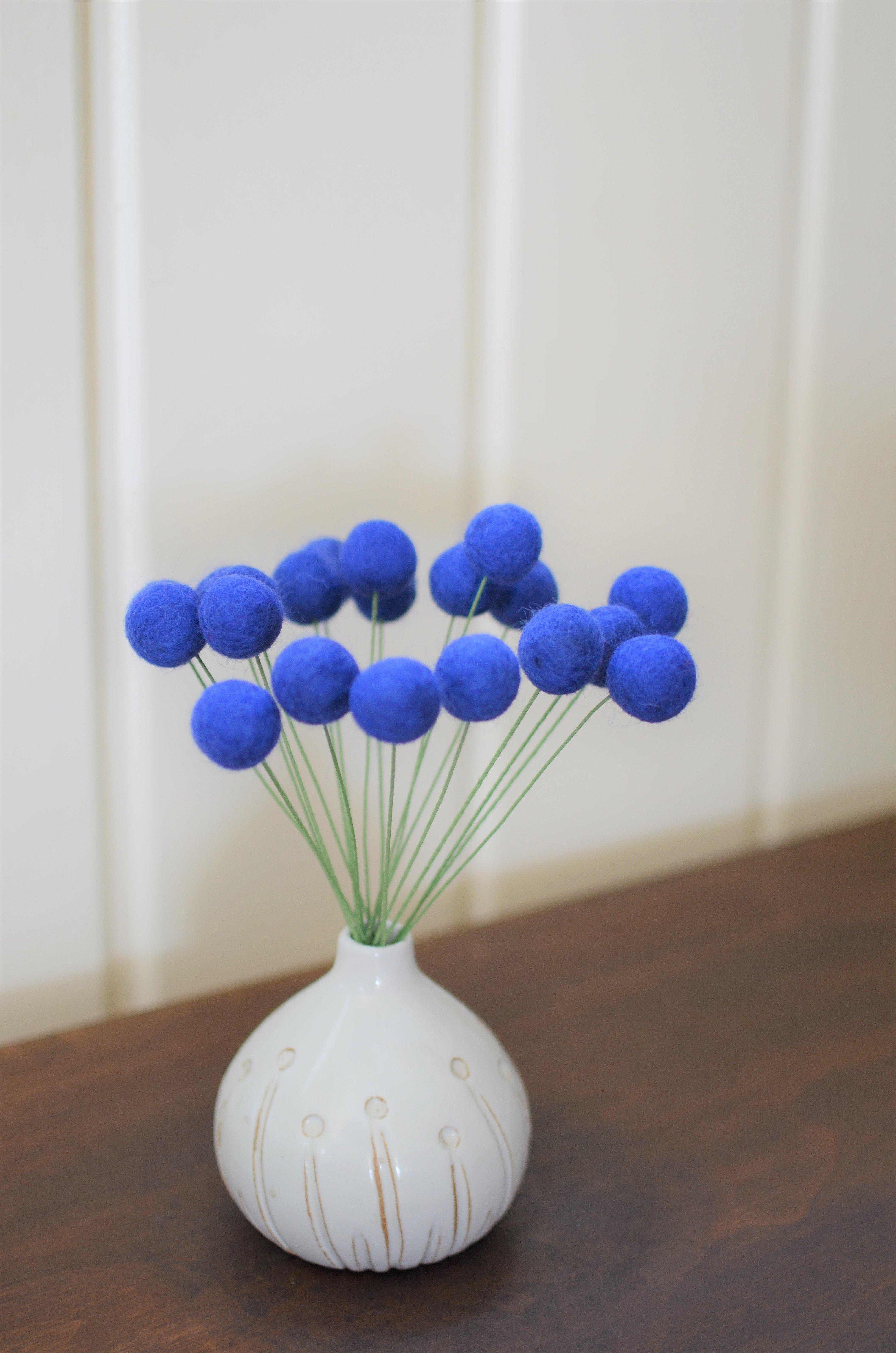 Shades of Purple Felt Ball Bouquet – Wool Jamboree