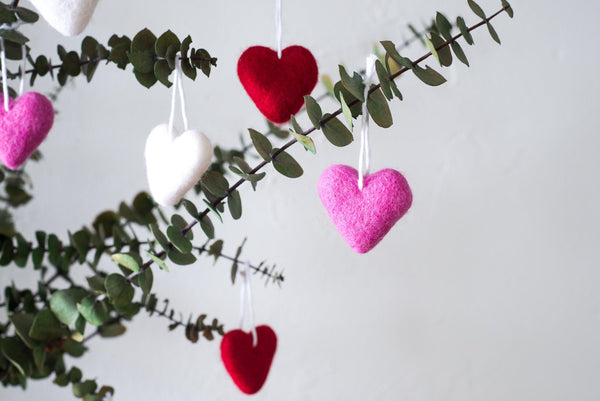 Felt Heart Ornaments – Wool Jamboree