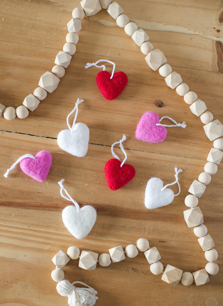 Felt Heart Ornaments – Wool Jamboree