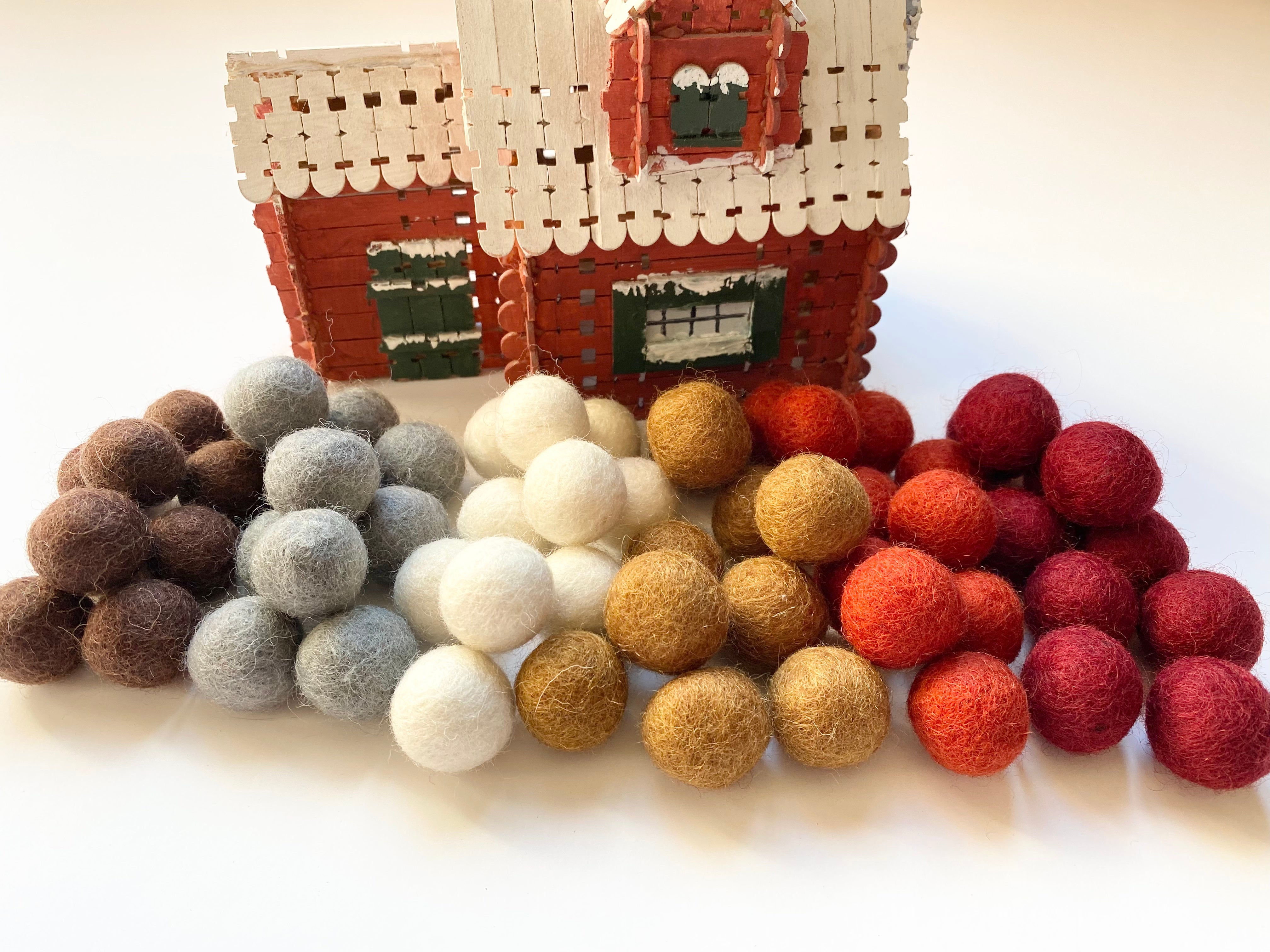 Fall Leaves Inspired - 2.5 cm Felt Balls – Wool Jamboree