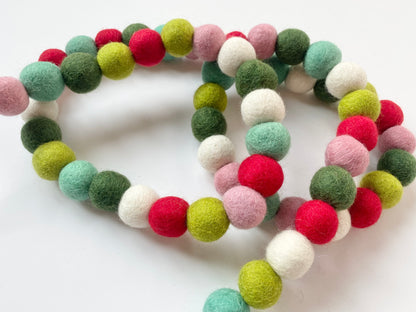 Holiday Whimsy Felt Ball Garland