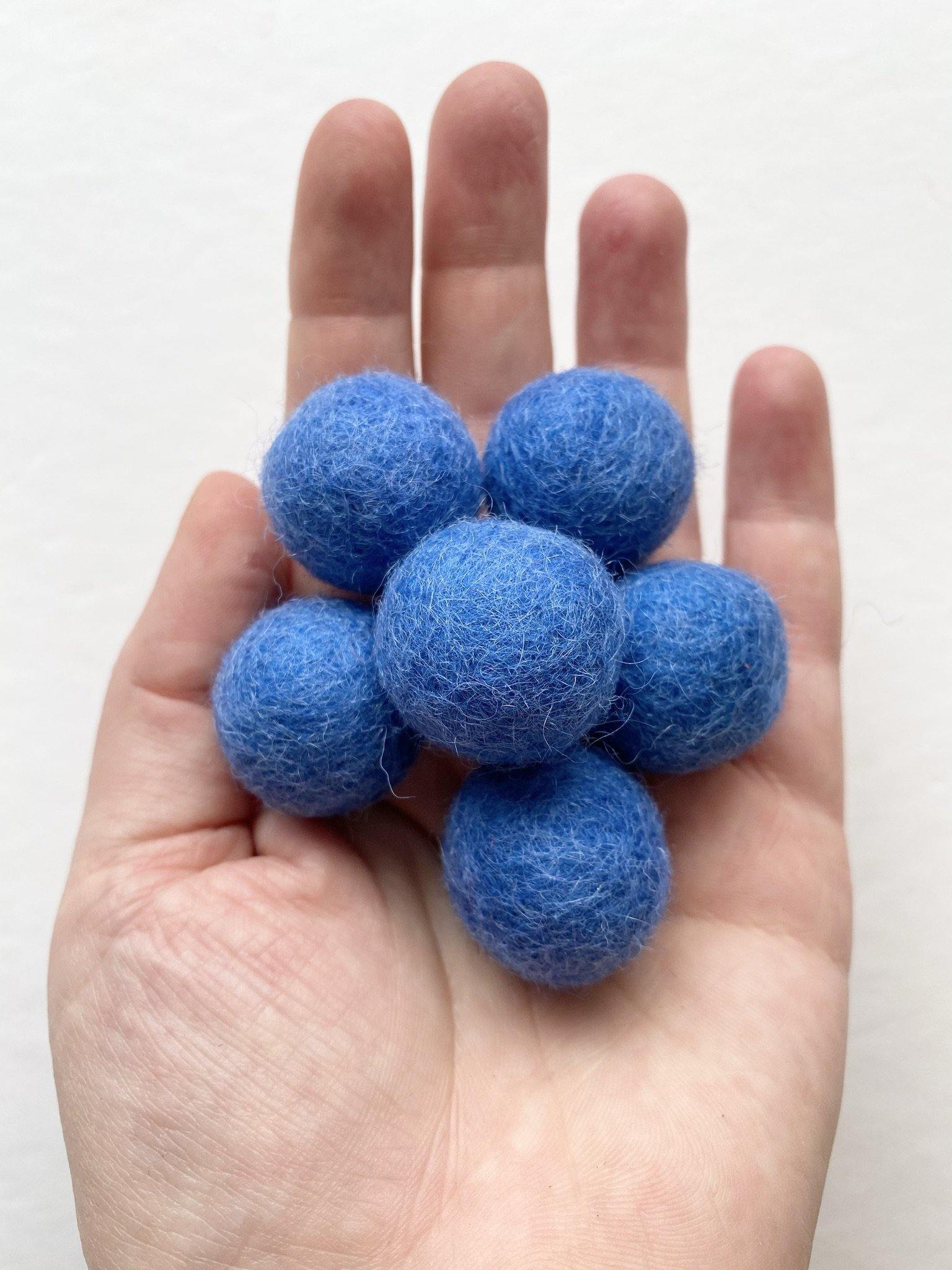 Aqua Blue - 2.5 cm Felt Pom Pom Balls – Wool Jamboree