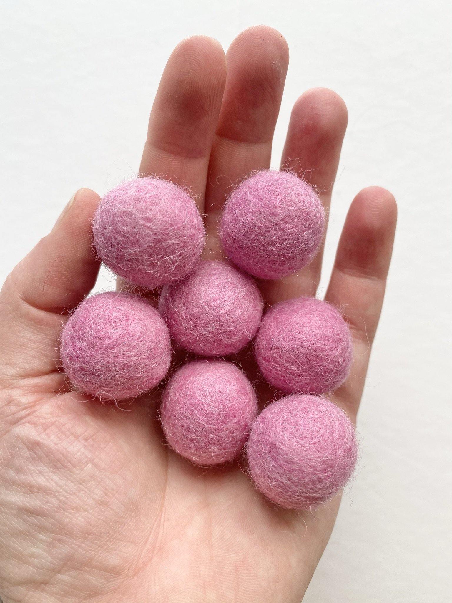 Traditional Valentines Day - 2 cm Felt Pom Pom Balls - Wool Jamboree