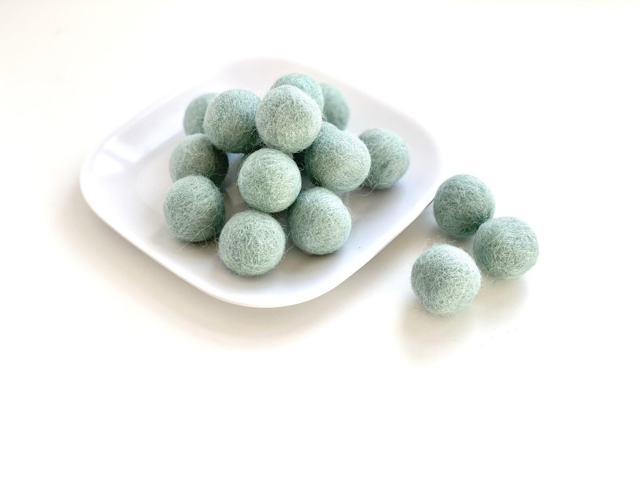 Aqua Blue - 2.5 cm Felt Pom Pom Balls – Wool Jamboree