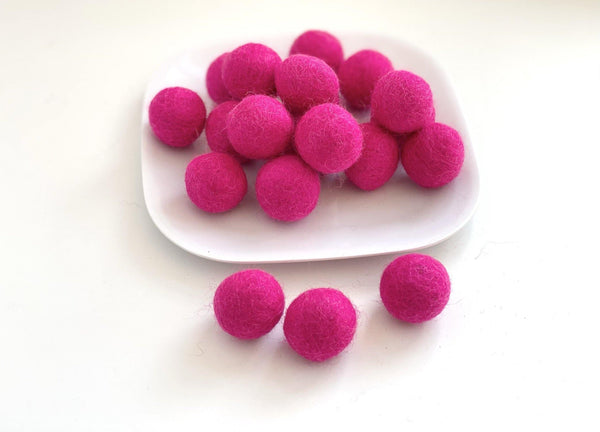 Wool Felt Pom Pom Garland- Baby Pink & Gray Pom Poms
