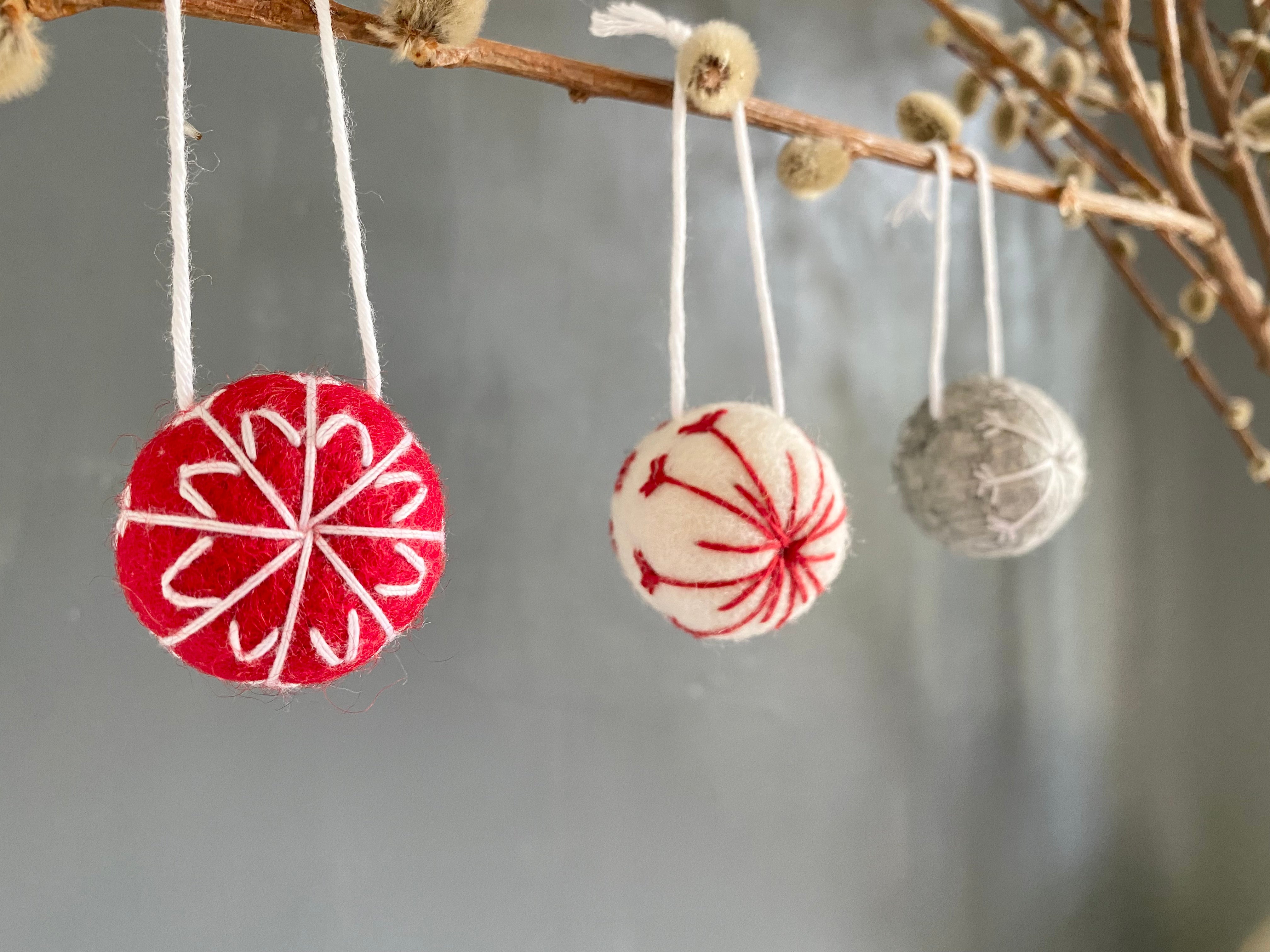 Felt Snowflake Ornaments – Wool Jamboree