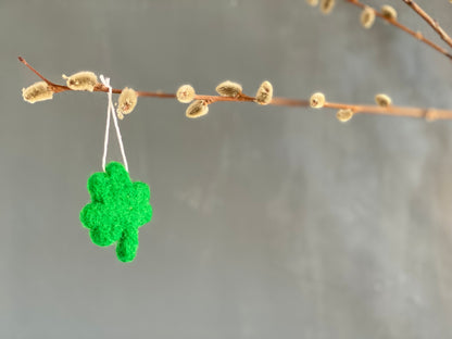 Wool Felt Shamrock Ornament