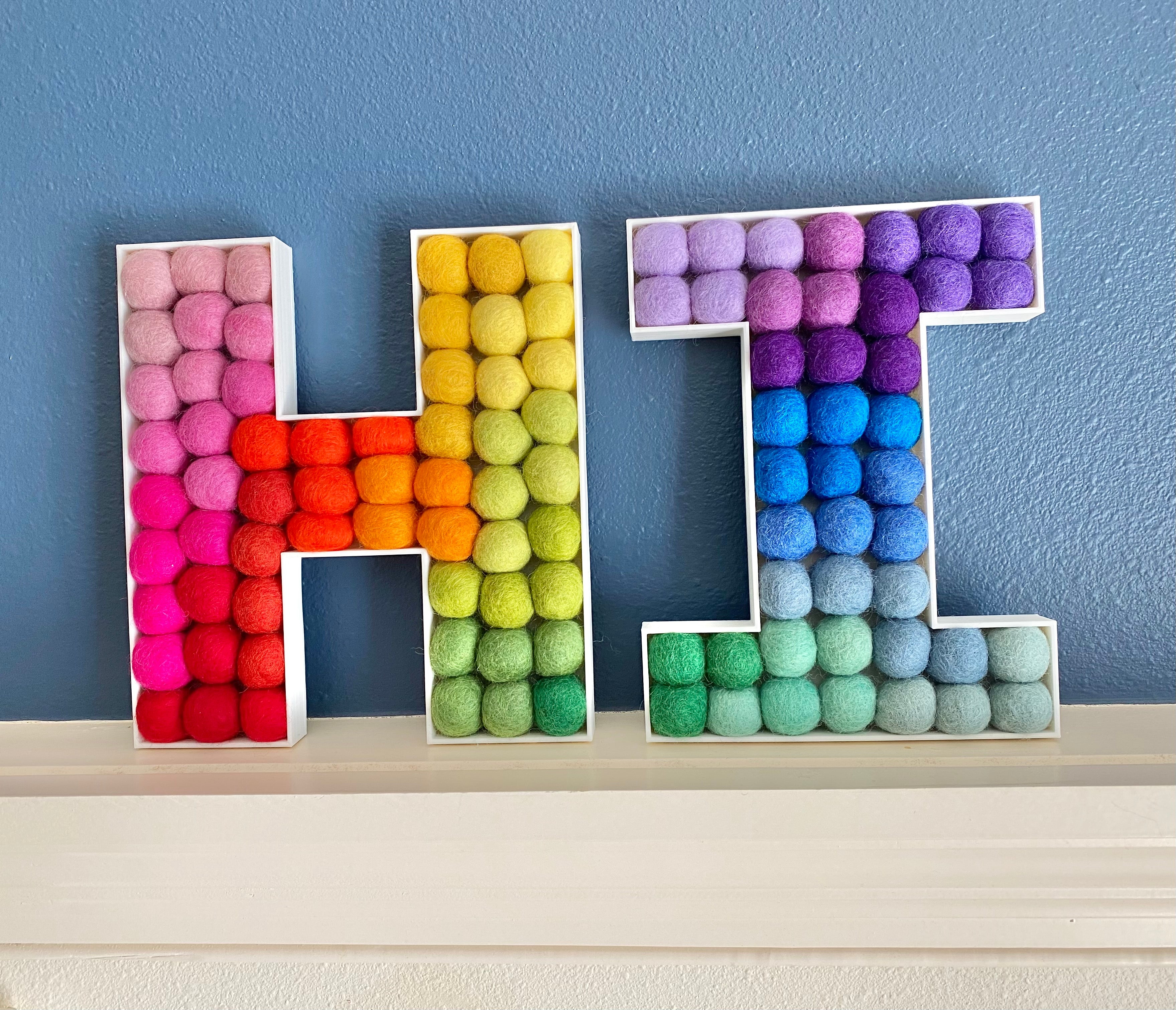 HI Felt Ball Letters